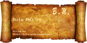 Bula Márk névjegykártya